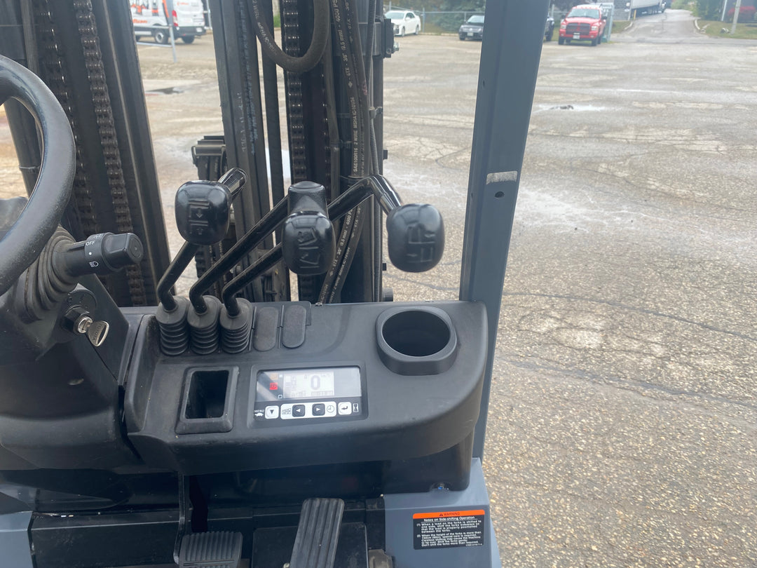 Used forklift for sale in Kitchener | 2017 TOYOTA 5,000 LB Electric Cushion Forklift | Model: 8FBCU25