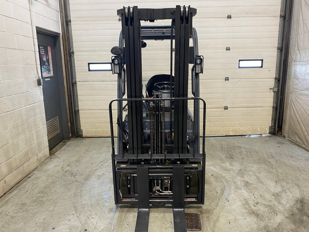 Used forklift for sale in Barrie | 2021 TOYOTA 3000 LB 3-Wheel Electric Forklift | Model: 8FBE15U