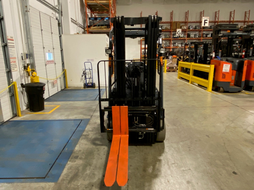 Used forklift for sale in Kitchener | 2021 TOYOTA 3,500 LB 3-Wheel Electric Forklift Longbox | Model: 8FBEH18U