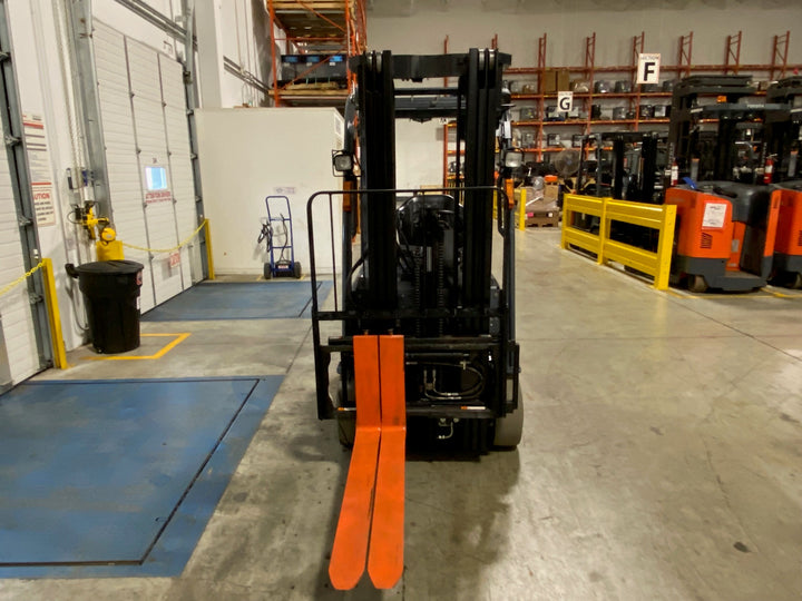 Used forklift for sale in Kitchener | 2021 TOYOTA 3,500 LB 3-Wheel Electric Forklift Longbox | Model: 8FBEH18U