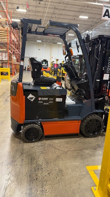 Used forklift for sale in Lachine | 2018 TOYOTA 5,000 LB Electric Cushion Forklift | Model: 8FBCU25