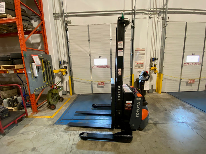 Used forklift for sale in Ajax | 2019 TOYOTA 2,500 LB Electric Walkie Straddle Stacker | Model: 8BWS132F43
