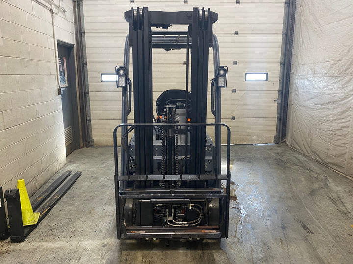 Used forklift for sale in Barrie | 2021 TOYOTA 3,500 LB 3-Wheel Electric Forklift | Model: 8FBE18U