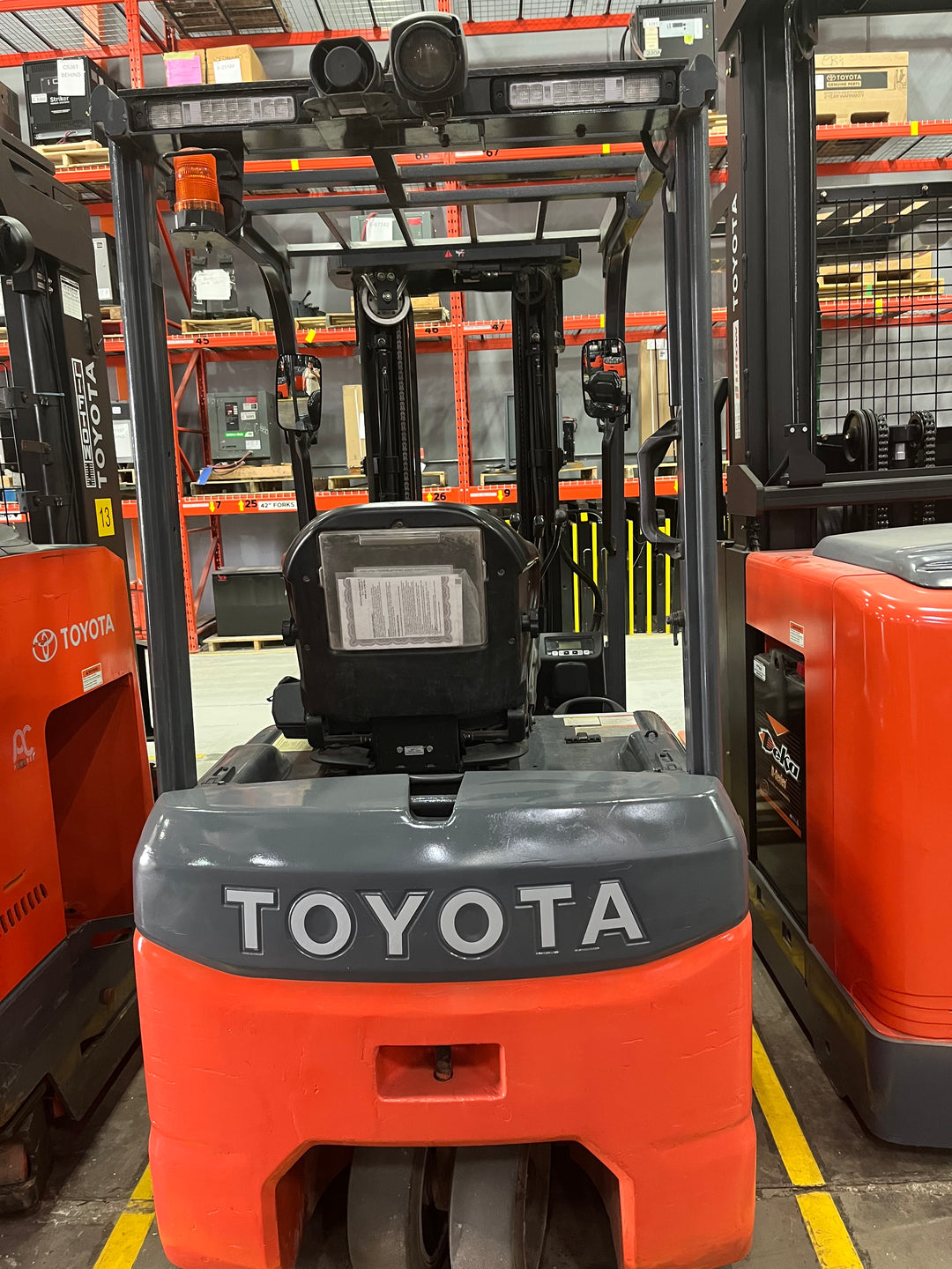 Used forklift for sale in Ottawa | 2021 TOYOTA 4,000 LB 3-Wheel Electric Forklift | Model: 8FBE20U
