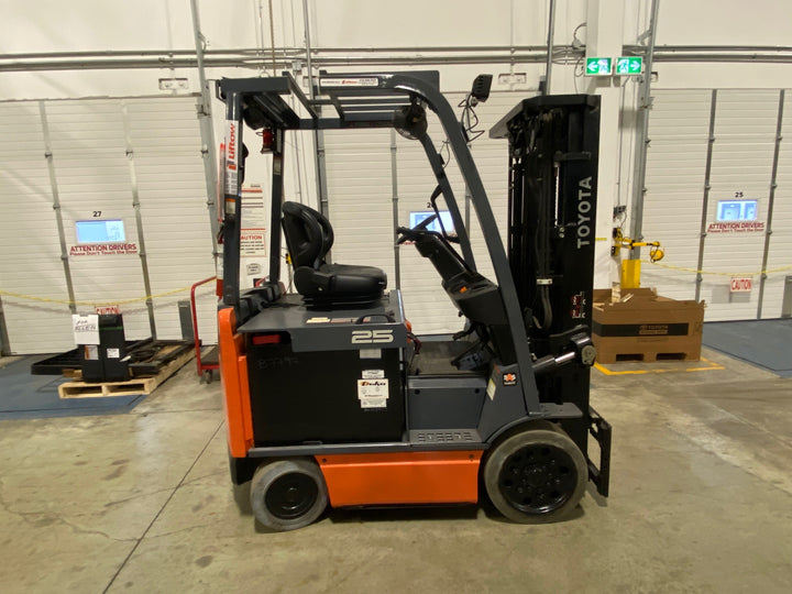 Used forklift for sale in Ajax | 2019 TOYOTA 5,000 LB Electric Cushion Forklift | Model: 8FBCU25