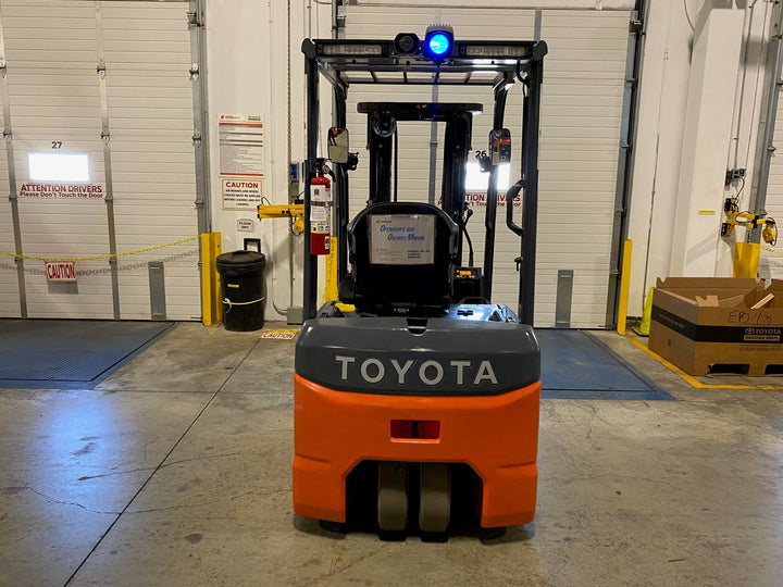 Used forklift for sale in Ajax | 2020 TOYOTA 4000 LB 3-Wheel Electric Forklift | Model: 8FBE20U